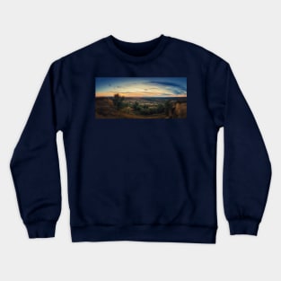 autumn sunset over hills Crewneck Sweatshirt